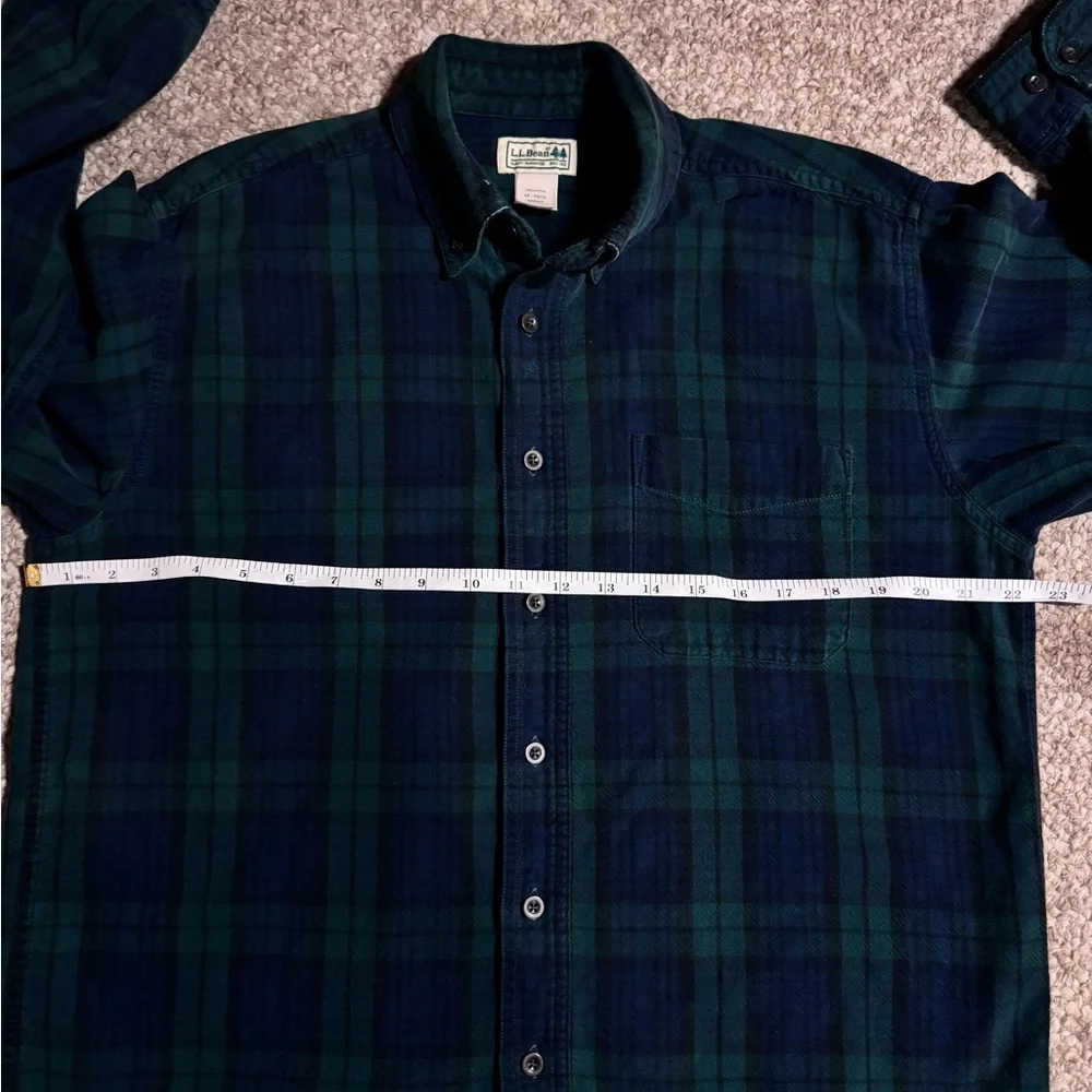 LL Bean flannel button down shirt medium - Picture 7 of 9